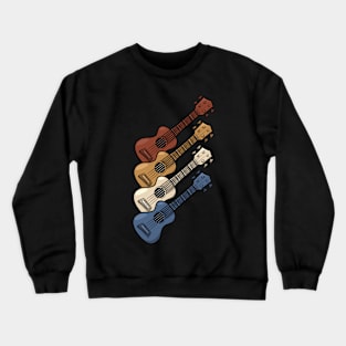 Retro Style Hawaii Uke Music Hawaiian Ukulele Crewneck Sweatshirt